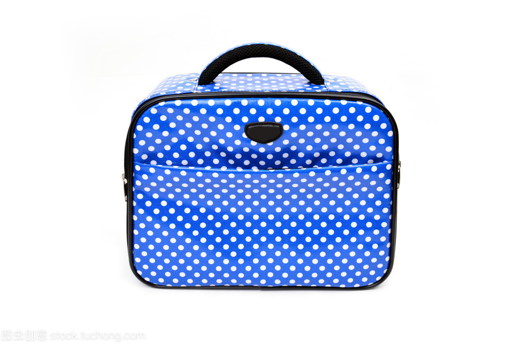 處理隔離的藍色旅行包